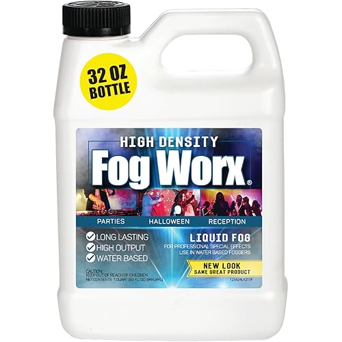 FogWorx Extreme High Density Fog Juice - Quart – 32 Fluid Ounces of Long Lasting, High Output, Odorless Water Based Machine Fluid for 400 to 1500 Watt Machines