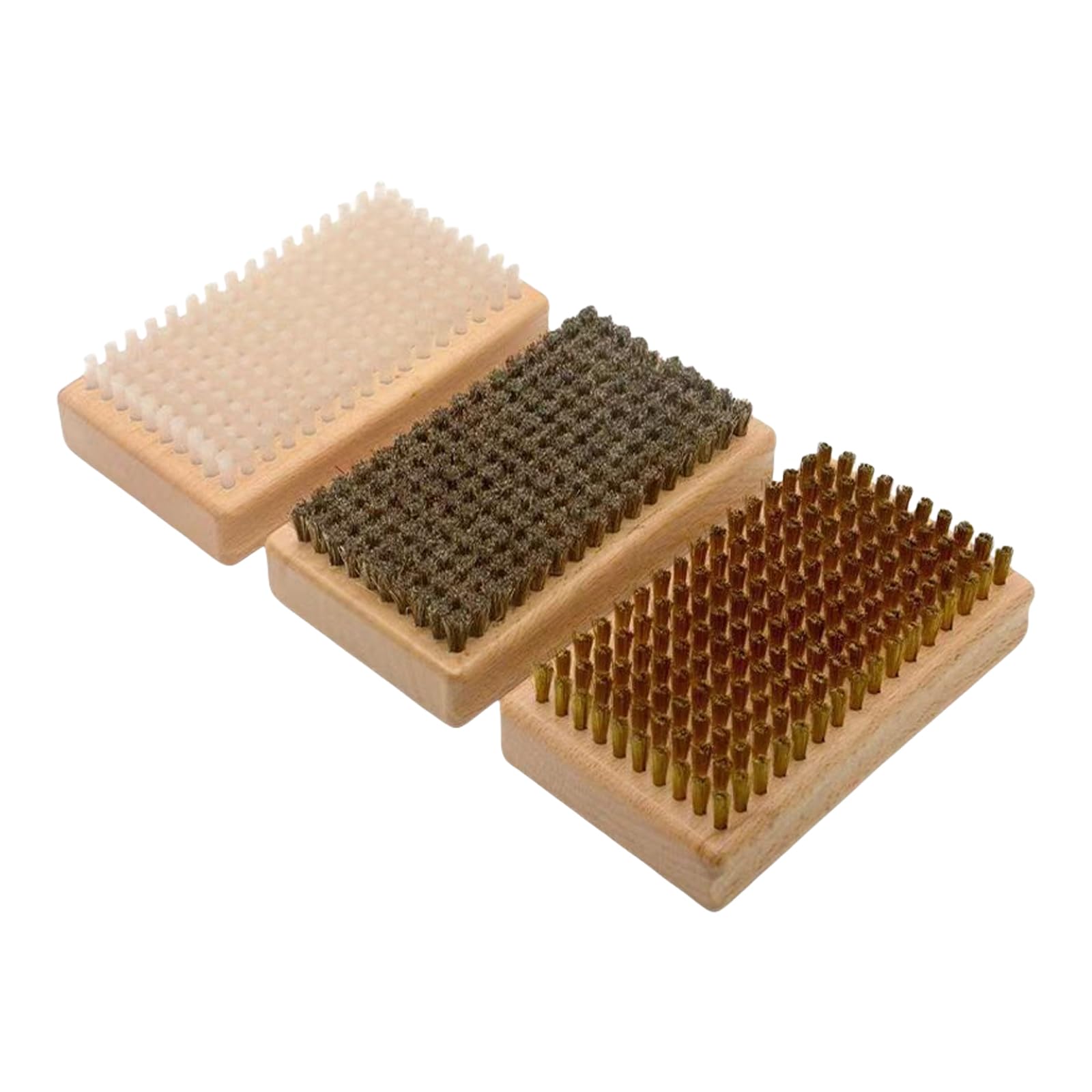Kangnice 3Pcs Ski Board Brush Snowboard Waxes Brush Kits Reusable Ski Waxes Brush for Grinding Polishing Ski Waxes Brush