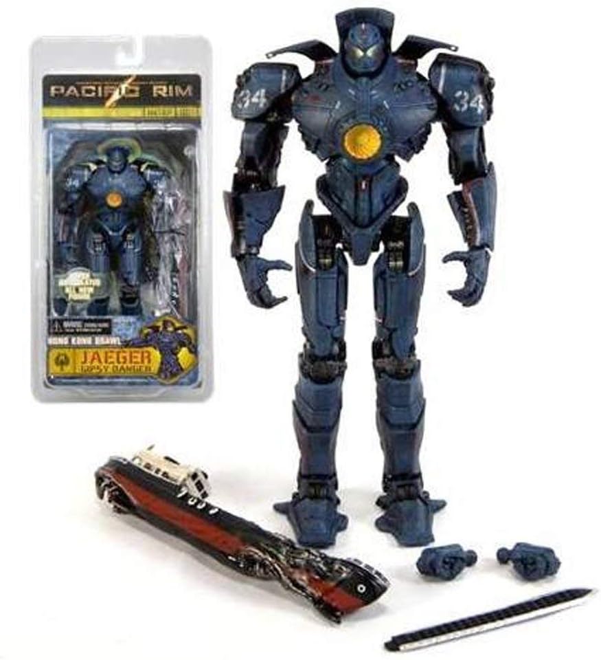 NECA Pacific Rim Jaeger Complete Series 7 Inches / 18 cm Collectible/Action Figure (Gipsy Danger : Hong Kong Brawl)