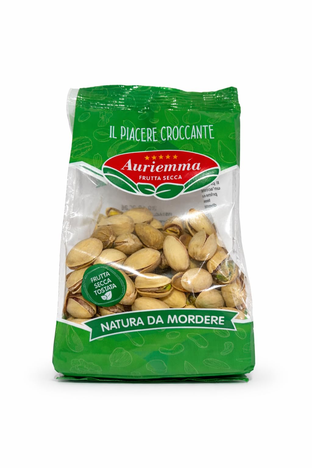 Auriemma Pistacchi Salati Tostati 150g | Frutta Secca Croccante e Naturale | Snack Salato Ricco di Fibre per Aperitivi, Lavoro o Sport