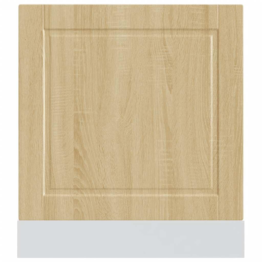 Tapa para lavavajillas 60 x 1,5 x 67 cm Porto de madera de roble Sonoma