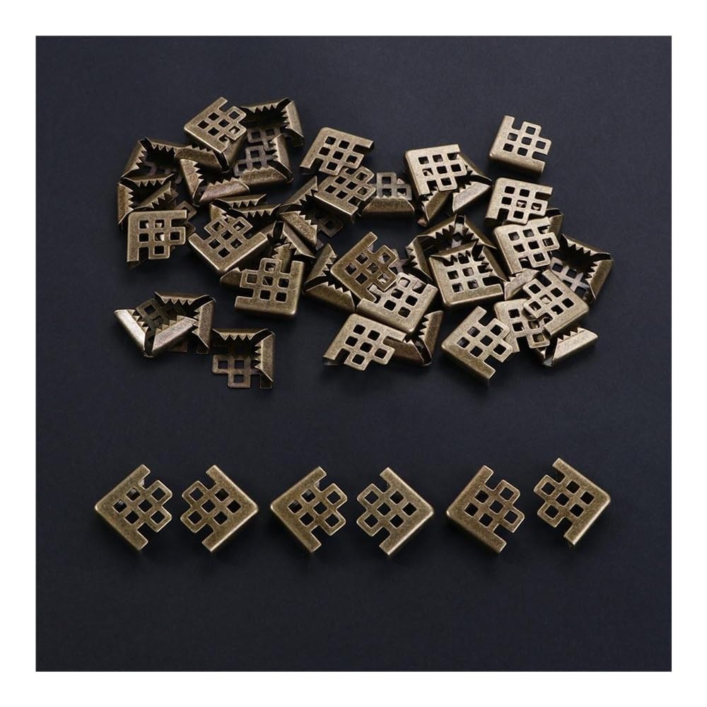 Dekoracyjne ochraniacze narożników - do książek/Menu/folderów/albumów, ozdoby na pudełka z biżuterią wsporniki narożne(Bronze,200PCS)