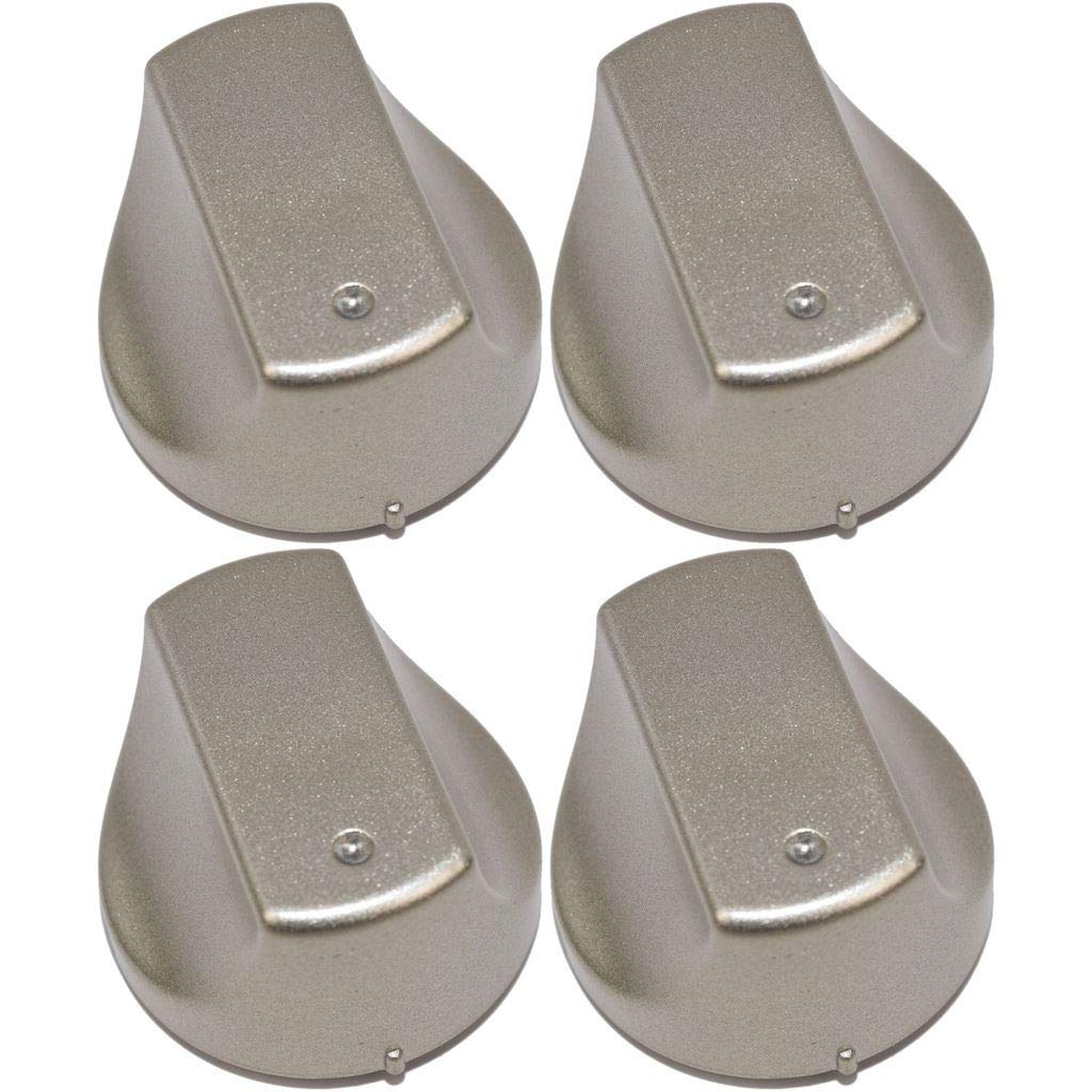Ufixt Silver Hot-Ari Ix Control Knob Switch Pack Of 4 Compatible With Hotpoint Ariston Indesit Ksd99cx Ksd99cxs Kso33cx Kso33cxs Shs33xs
