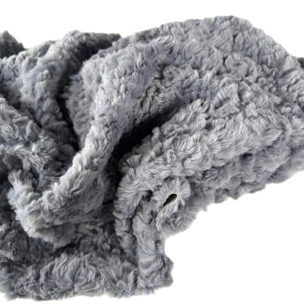 Tela de felpa gruesa de felpa sintética para coser, venta por metros, felpa de peluche, piel sintética, para juguetes, cojines, guantes, bufandas, 100 x 160 cm, gris