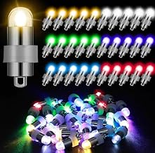 LIHAO 提灯 ライト バルーンライト led 豆電球 30個入レインボー ミニLEDライト 提灯 風船 ライト 汎用ライト イルミネーションライト お祭り パーティー イベント 結婚式 飾り クリスマス ライト 装飾 RGB効果