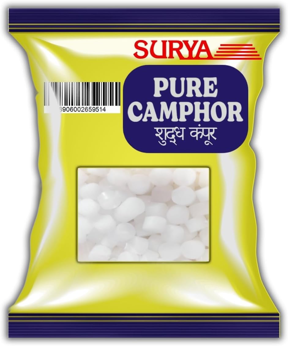 Cristales de alcanfor natural de 500 g | Alcanfor puro para ceremonias religiosas, pooja, Havan y meditación | Cristales Camphor de alta calidad | Fragancia intensa | Uso tradicional