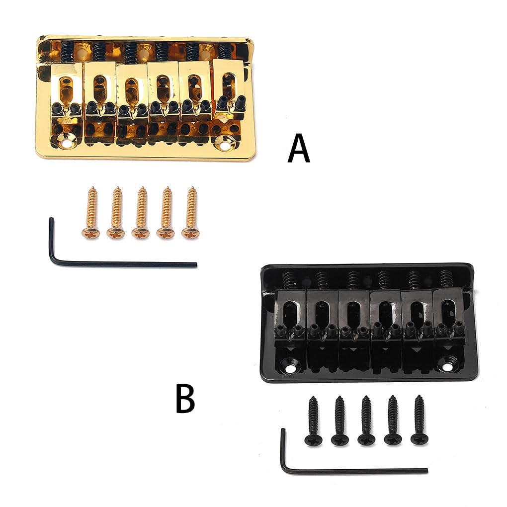 3 zestaw gitarowy stały mostek ze śrubami i kluczem dla dzieci solidna metalowa część zamienna 73 mm siodełko końcówka instrument elektryczny złoty