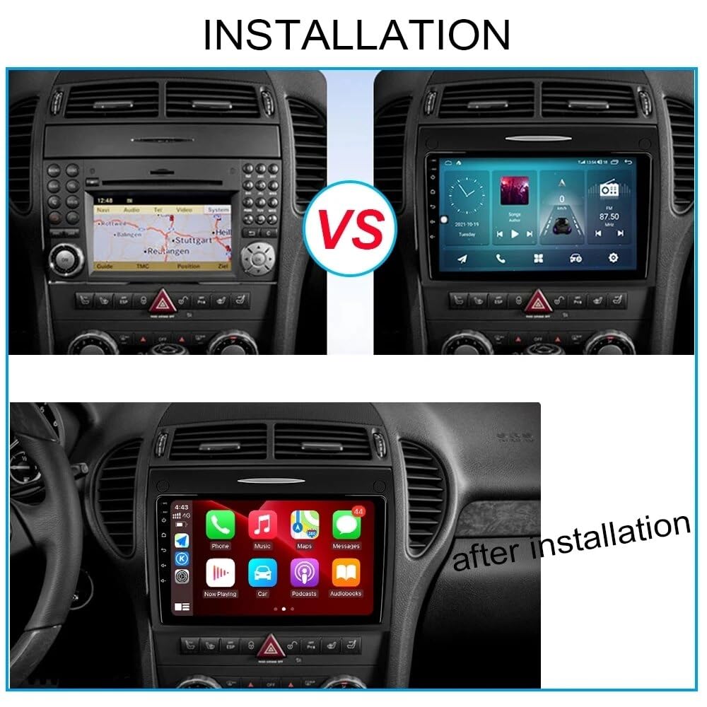 8-Core Android 14 Autoradio Voor Mercedes-Benz SLK R171 - GPS, CarPlay, Android Auto, DSP & 4GB+64GB
