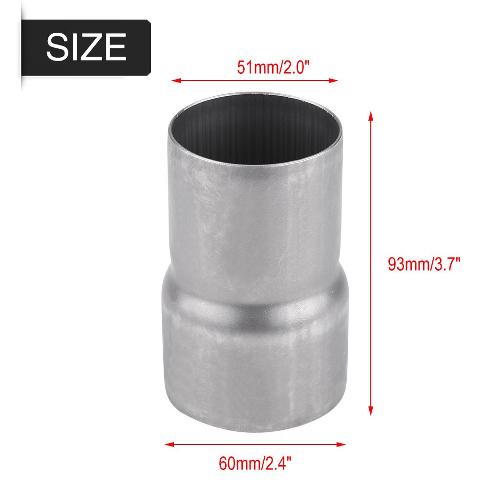 Adattatore Universale Per Tubo Di Scarico Auto | Riduttore Da 63 Mm A 60 Mm In Acciaio Inox | Silenziatore Di Collegamento | Sostituzione Diretta - 5