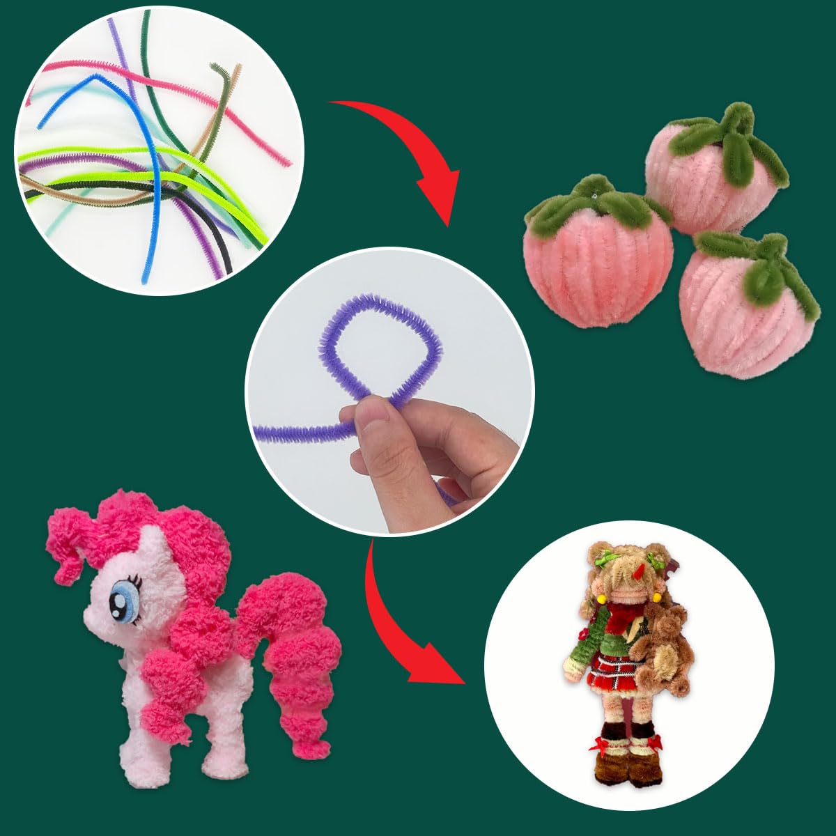 Aoyswuz 300 Pièces Fil Chenille Tiges de Fils 30 cm Trois Sortes de Violet Tige Chenille, Fil de Nettoyage de Pipe pour Bricolage et Décoration (Violet Aoyswuz 300 Pièces Fil Chenille Tiges de Fils 30 cm Trois Sortes de Violet Tige Chenille, Fil de Nettoyage de Pipe pour Bricolage et Décoration (Violet