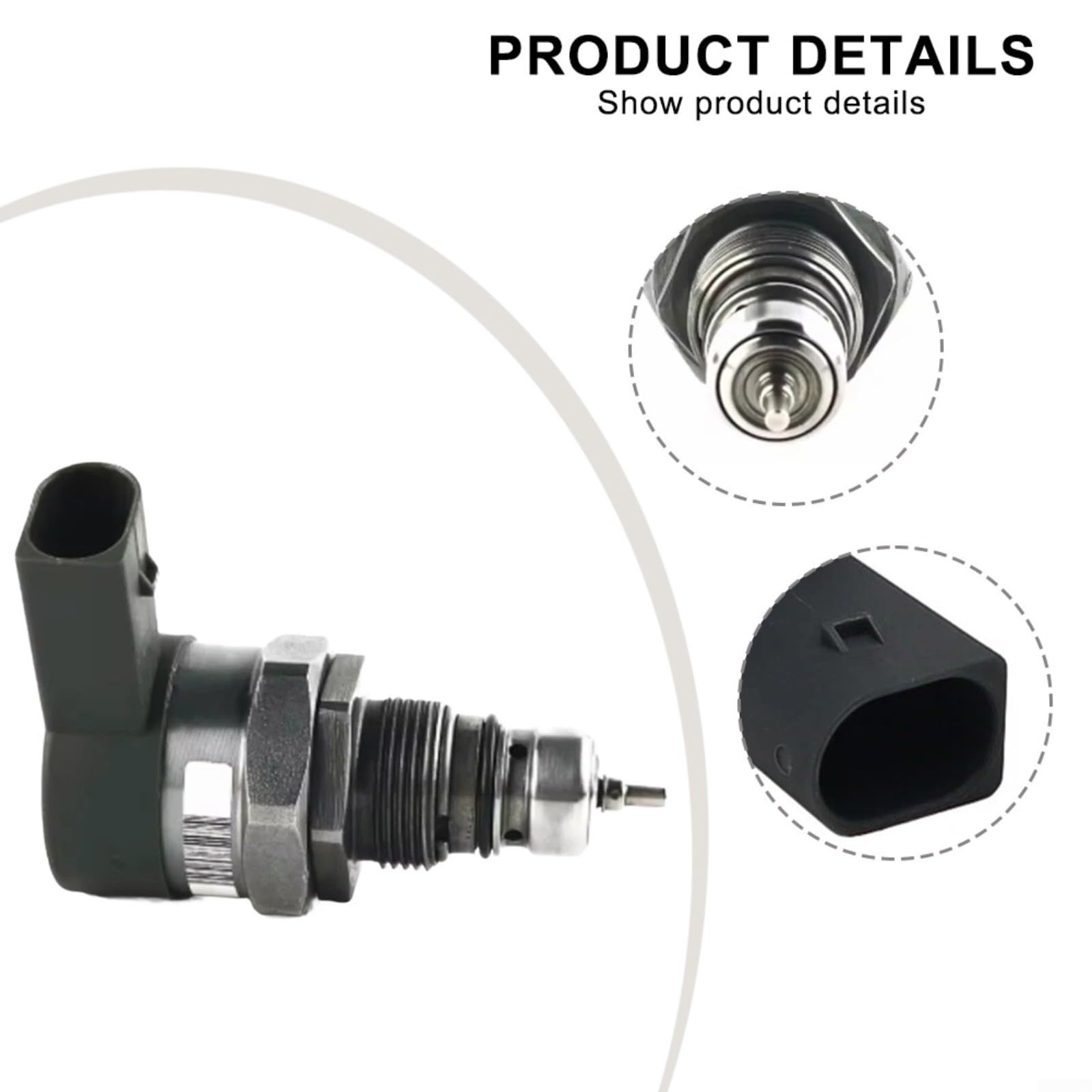 Schienendruckregelventil für Skoda für PASSAT für A3 2.0 3.0, Kraftstoffdruckregler 0281006074 0281006075 057130764AB 057130764AA, Schwarz Kunststoff Autoteil