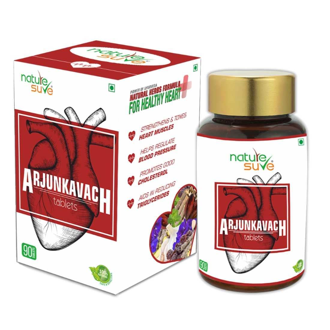 Nature Sure Arjun Kavach Tablets for Men and Women - 1 Pack (90 Nos) (B0C8DPV5XP) Amazon Price History, Amazon Price Tracker