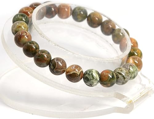 Miniatura 7 de Justinstones Pulsera de gemas semipreciosas de cuentas redondas de 8 mm pulsera de 7 pulgadas diseño de gemas semipreciosas unisex