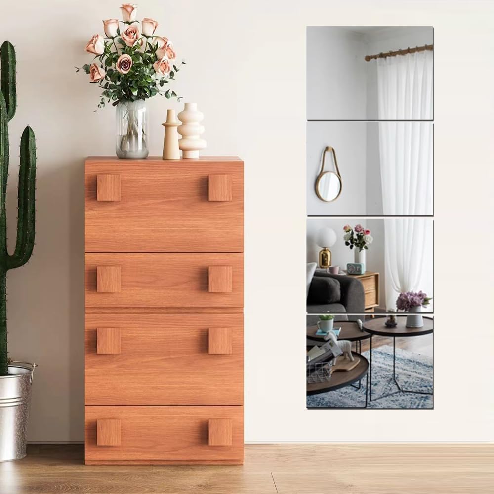 Large Full Length Mirror for Walls, Shatterproof Acrylic Wall