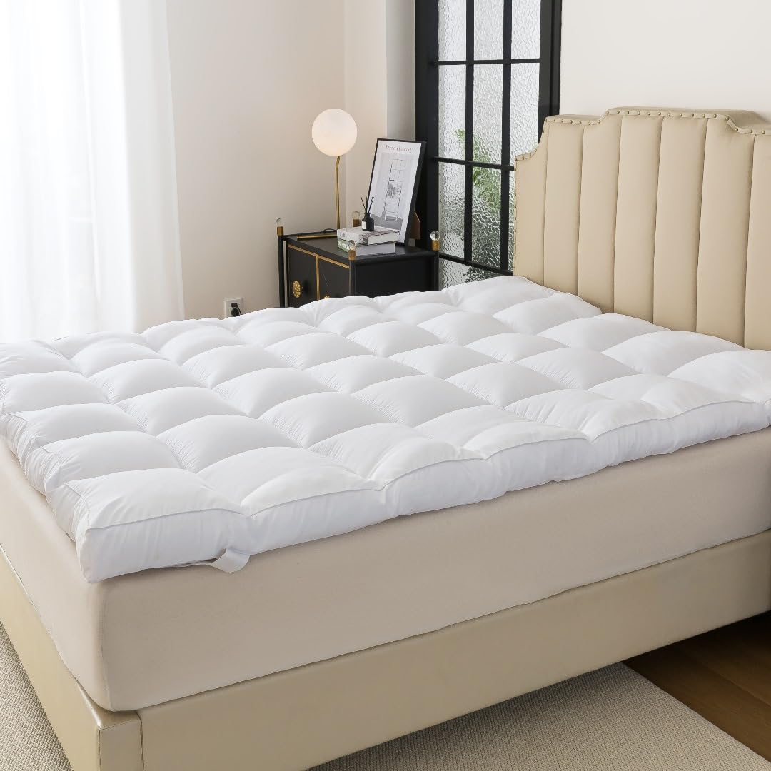 Arlinens Cot Bed Mattress topper/Protector Hotel Quality Box Stitched Microfibre Mattress ...