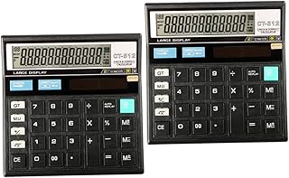 NUOBESTY 2Pcs Calculadora De Escritório Calculadora Jumbo Calculadora Portátil Calculadora De Matemática Simples Calculadora De Contabilidade Calculadora Eletrônica De Mesa Computador