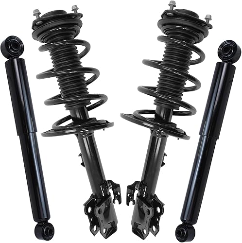 Miniatura 17 de Detroit Axle - Amortiguadores 4WD para Toyota Tacoma 2005-2015 completo 2 puntales delanteros con resorte helicoidal 2 amortiguadores traseros 2006