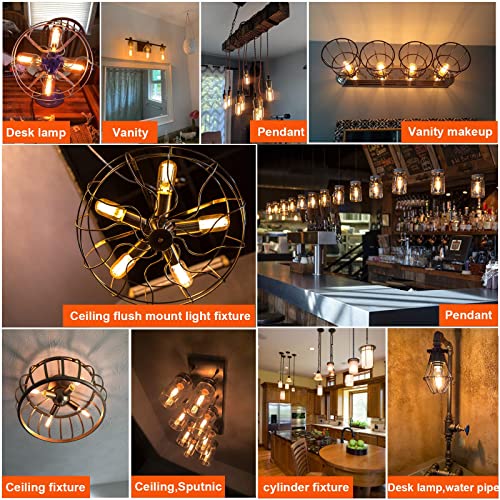 Litehistory E26 Led Bulb 6W Equivalent E26 Bulb 60 Watt Warm White 2200K Amber E26 Edison Bulb Dimmable Ac120V 400Lm Tubular T14 T45 Led Bulb For Pendant, Sputnik,Vanity,Wall Sconces Pack Of 6 #TOP6