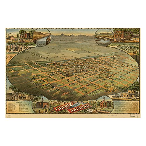 Carte De Phoenix affiche poster reproduction 91x135cm déco murale géante