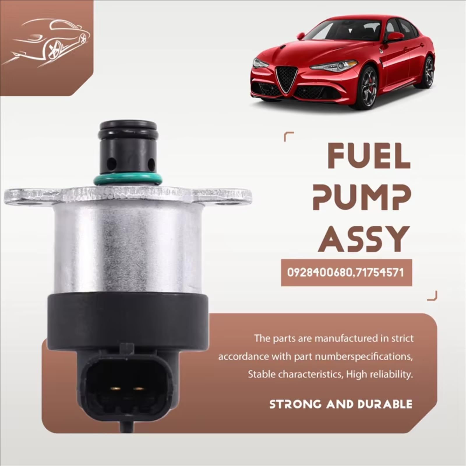 Regulador Presión Rail Compatible Con Fiat Para Bravo MK2 Para Doblo 263 Para Sedici Motor Automóvil Línea Combustible Regulador Bomba Presión Válvula Control Medición