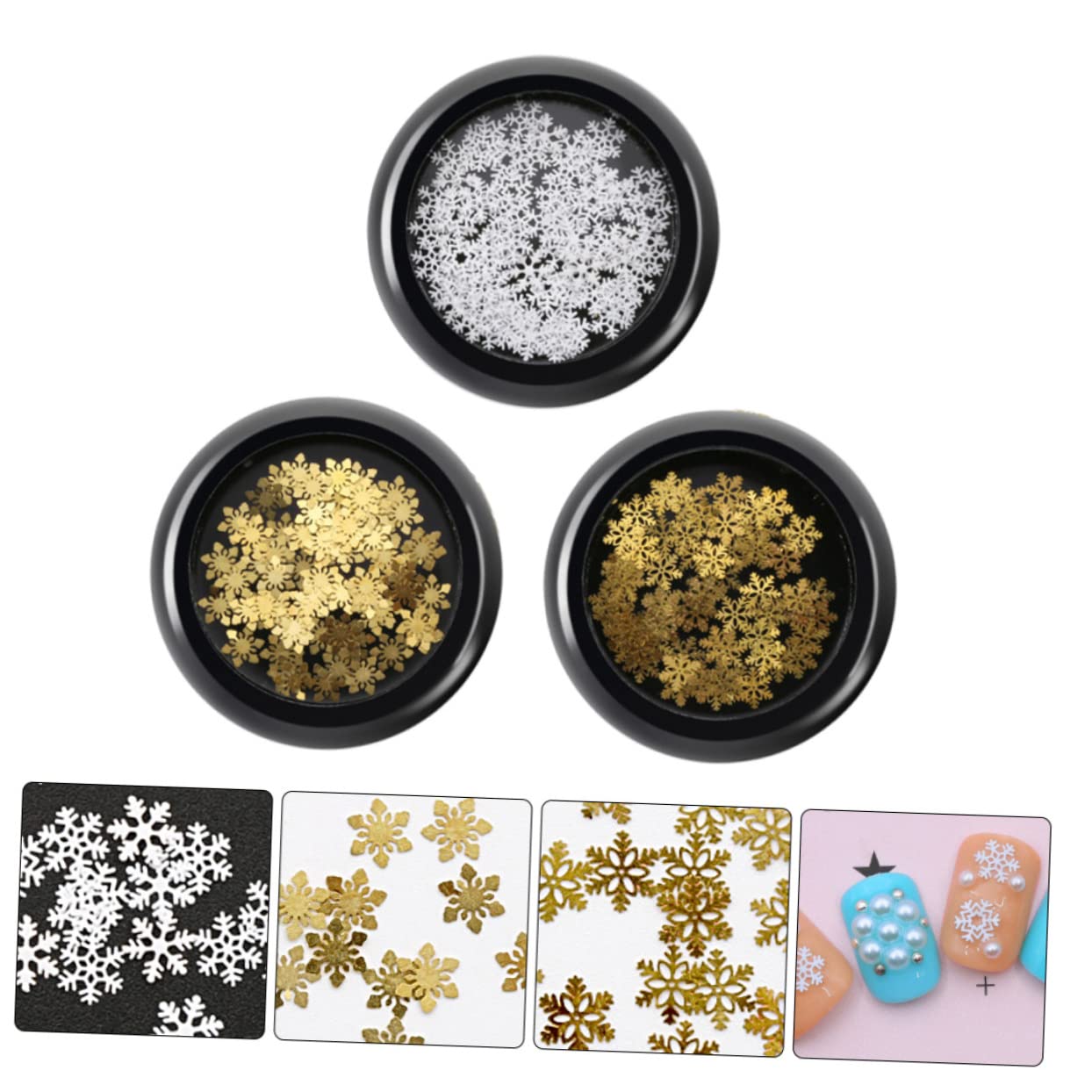 Healeved 3 Set Adesivi Per Unghie Adesivi Unghie Sottili Decorazioni Unghie Per Feste Adesivi Natalizi Decalcomanie Per Unghie Natalizie Adesivo Per Unghie Con Fiocco Di Neve 3 Scatole*3