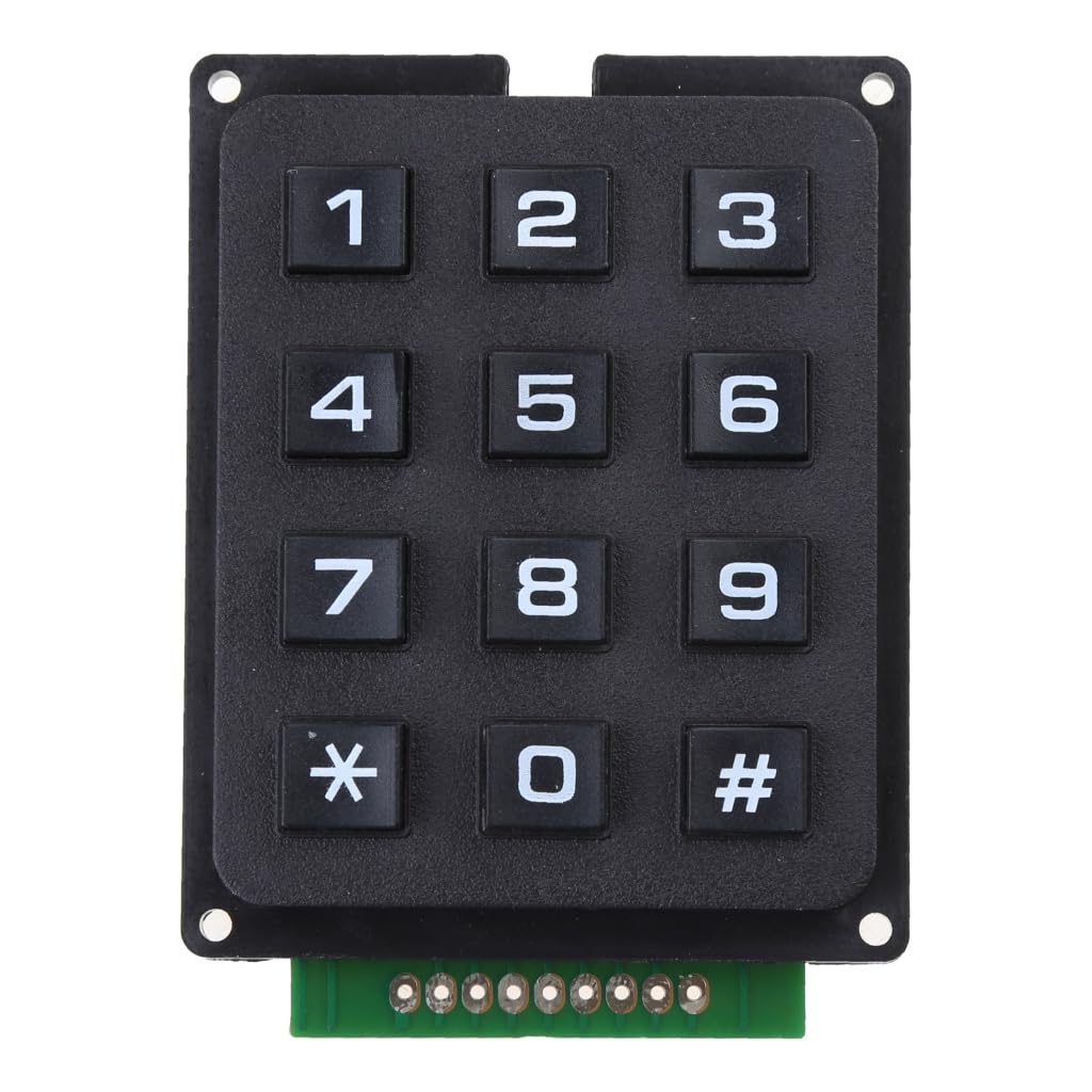 Elnwnnkc 3x4 Matrixes Array 12 Button Keypad Keyboard Module 12 Membranes Button Keypad