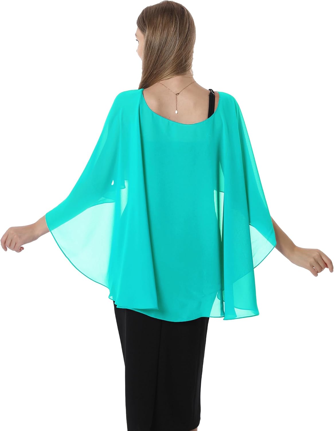 Capelets for women Chiffon Cape Shawls and Wraps for Evening Dress Wedding Capes Cover Up - Image 6