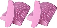 GigaGround 20 Pack Pink Nail Buffers - Double Sided 100/180 Grit Arc Shape Buffing Files, Washable Portable for Acrylic Natural Nails