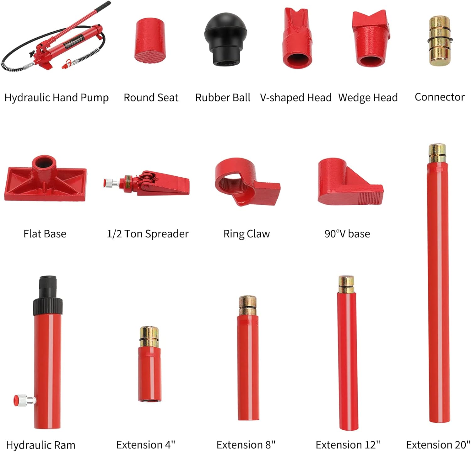 10 Ton Porta Power Hydraulic Kit,Porta Power Floor Jack Ram Automotive Car Autobody Frame Repair Power Tool Loadhandler Truck Bed Unloader Farm and Hydraulic Equipment Construction with Case