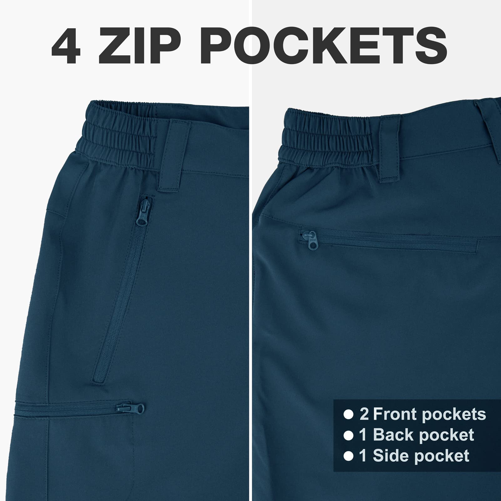 33,000ft Pantalones Cortos de Senderismo para Mujer, Deporte Bermudas Ligeras y Transpirables de Secado Rápido para Mujer, UPF50 + Pantalones Protectores para Caminar y Viajes