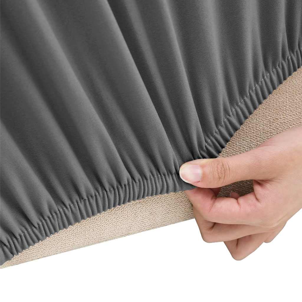 Funda elástica para sofá de 90 a 140 cm, lavable, antideslizante, ideal para salones, comedores, jardines, terrazas, balcones, celebraciones, color antracita