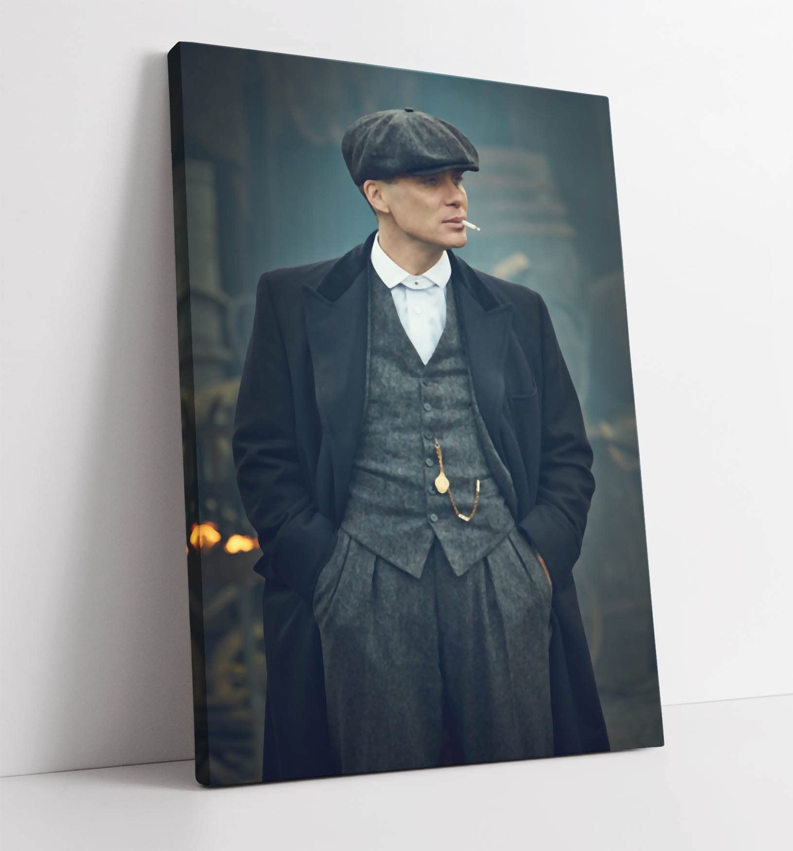 Canvasartshop Multi-Color Peaky Blinders Thomas Shelby Canvas Wall Art Picture 30Mm Deep Framed Print (30In X 20In / 76Cm X 50Cm)