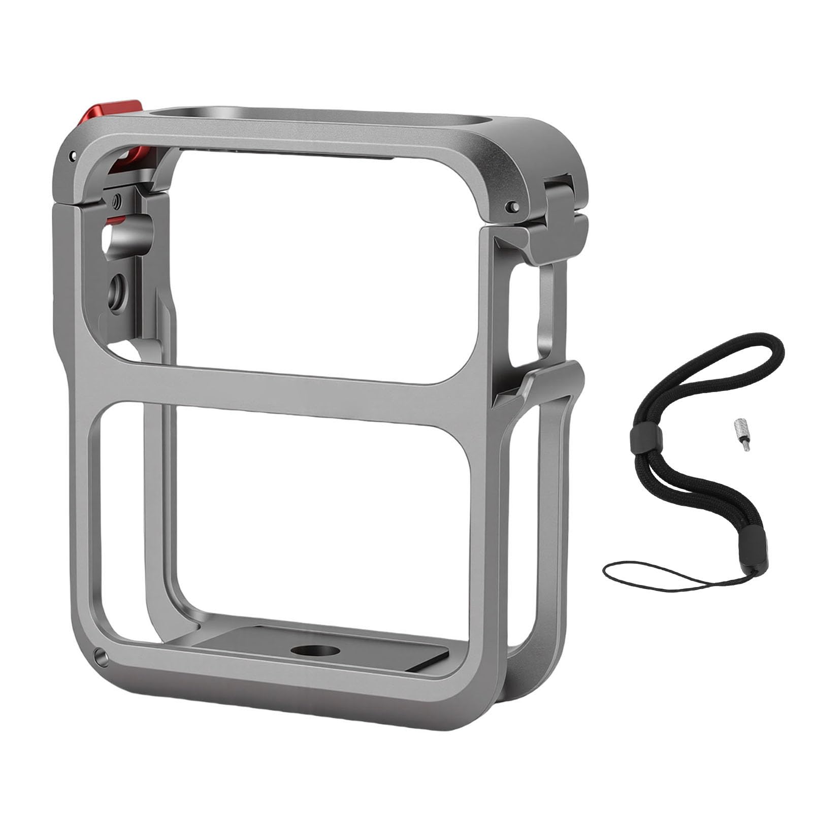 Gabbia per fotocamera protettiva in lega di alluminio per fotocamera Nano Action Camera con supporto a slitta fredda per foto e video