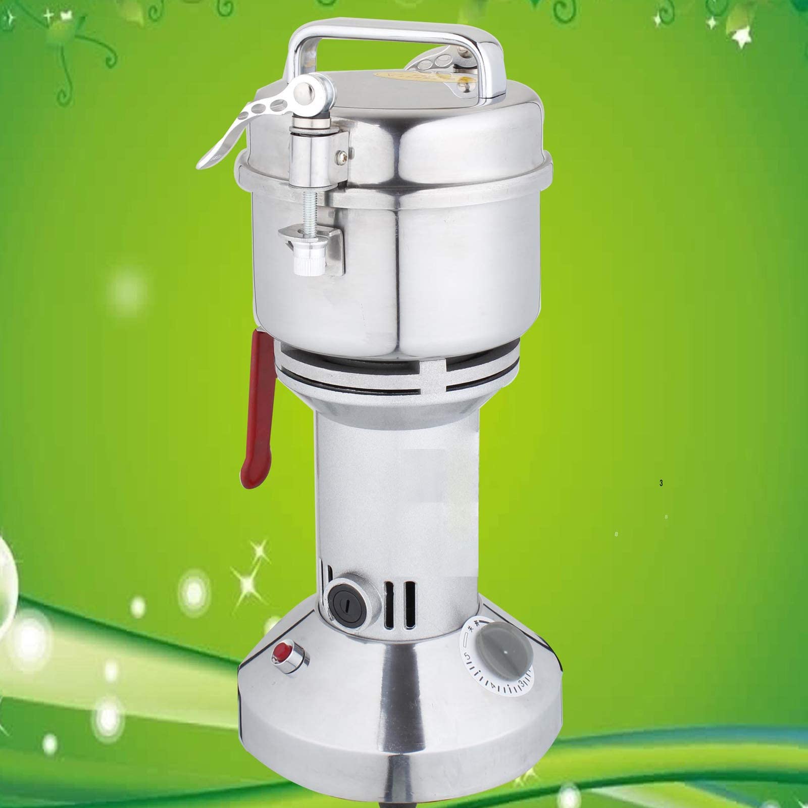 Moulin électrique Domestique 250 g, en Acier Inoxydable, pour Poudre Ultrafine, pour broyer Le blé Entier, Le Riz, Le maïs, etc.