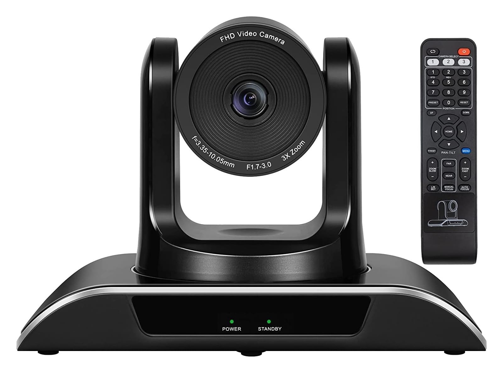 Webcam, Cámara de videoconferencia USB con Zoom óptico 3X Cámaras Web HD 1080P Cámara de transmisión de Gran Angular for reuniones Transmisión en Vivo(USB 3X Zoom)