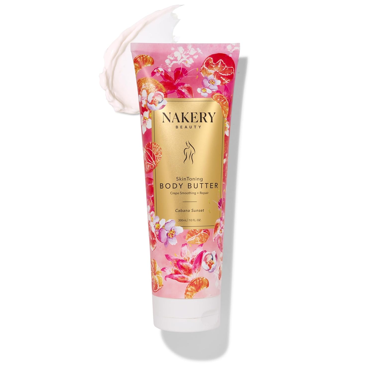 Nakery Skin Toning Body Butter for Women – Firming Body Lotion for Women – Peptide Infused Body Lotion for Crepey & Sagging Skin – Firming Lotion for Neck, Arms & Legs – Cabana Sunset