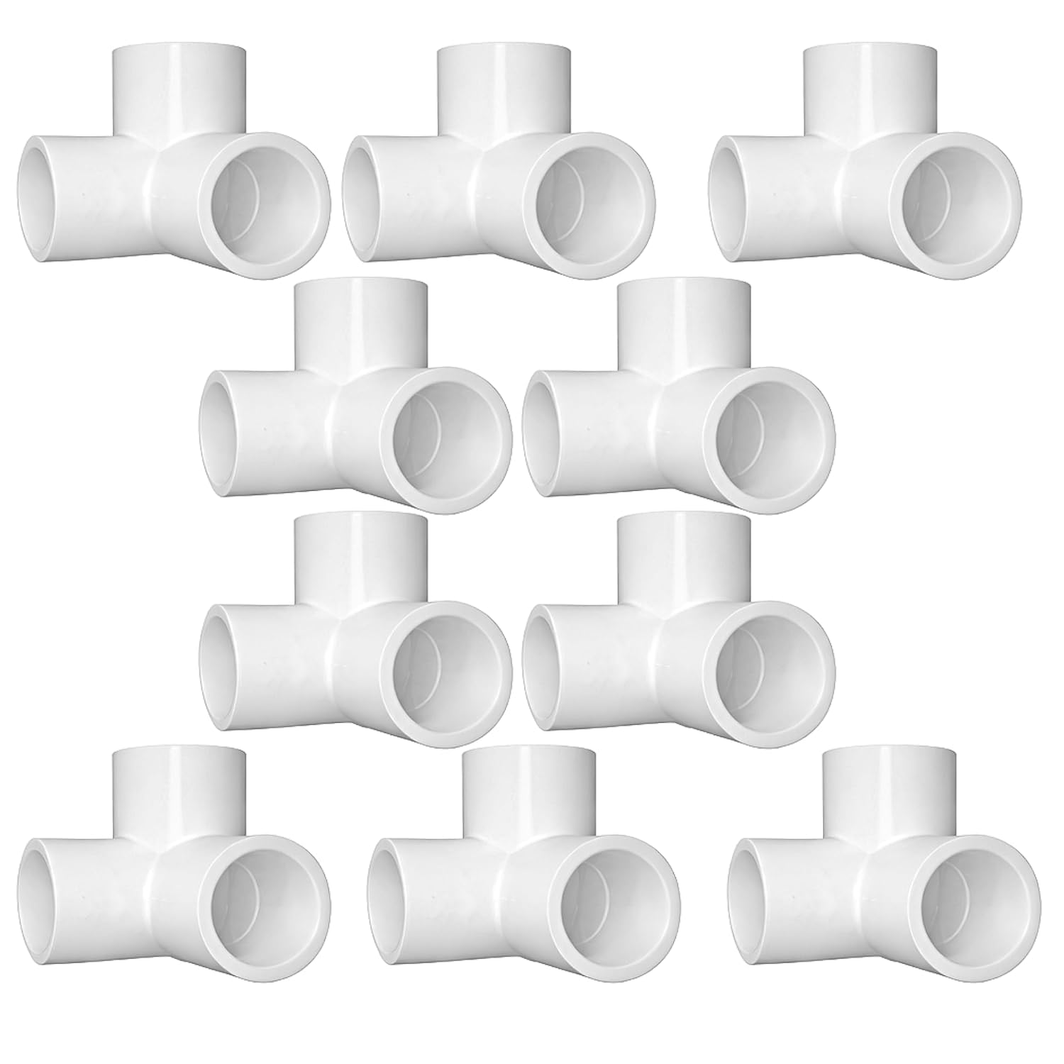 Aitchcy 3 Way CPVC Elbow | 3/4 Inch C PVC 3way Jointer Heavy Duty 3 Way Connector for Furniture & DIY | Three Way Elbow for CPVC Pipe Joint | 3 Side Connector (for 3/4" C-PVC Pipe Only) (Pack of 8)-image-43