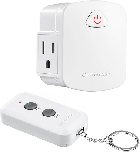 Dewenwils - Outlet para control remoto, inalámbrico, controlador y receptor único, código de aprendizaje, amplio uso para electrodomésticos.,