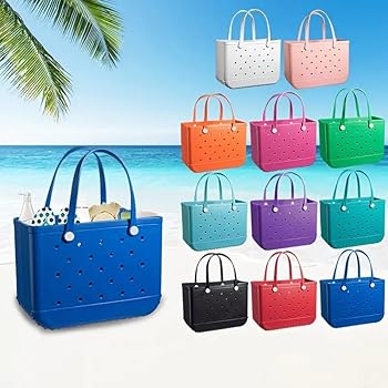 Rubberen strandtas - wasbare open strandtas | Waterdichte draagtas voor buiten | Mode wasbare reisaccessoires | TOTE'S draagbare reishandtas voor mannen en vrouwen, Blauw, Refer to description Rubberen strandtas - wasbare open strandtas | Waterdichte draagtas voor buiten | Mode wasbare reisaccessoires | TOTE'S draagbare reishandtas voor mannen en vrouwen, Blauw, Refer to description