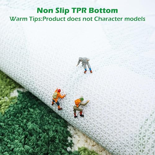 Miniatura 3 de Baahrnom Alfombras de baño de 32 x 20 pulgadas, extra suaves, antideslizantes, lavables a máquina, 3D, bonitas hojas, duraderas y súper absorbentes