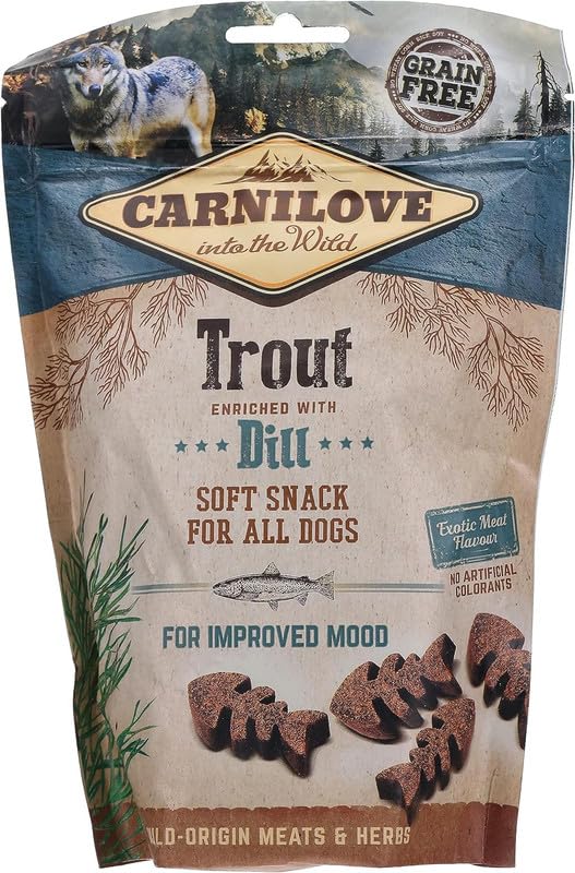 Snack Per Cani Carnilove - Trota E Aneto, 200 G - Senza Cereali, Semi-umido - Foto 9