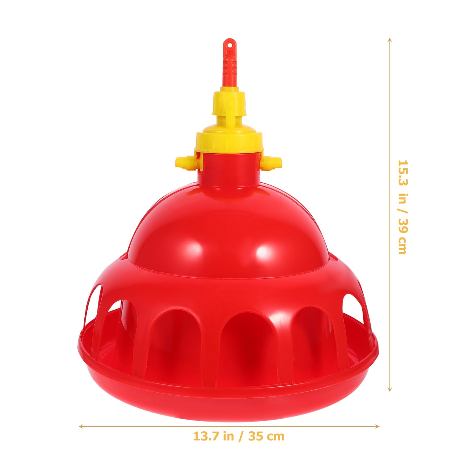 Abbeveratoio Automatico per Pollame in Pp Rosso, 1 Pezzo | Dosaggio Automatico Dell’acqua, Sicuro e Facile da Usare, per Fattoria e Negozio, Adatto a Pet e Colombi