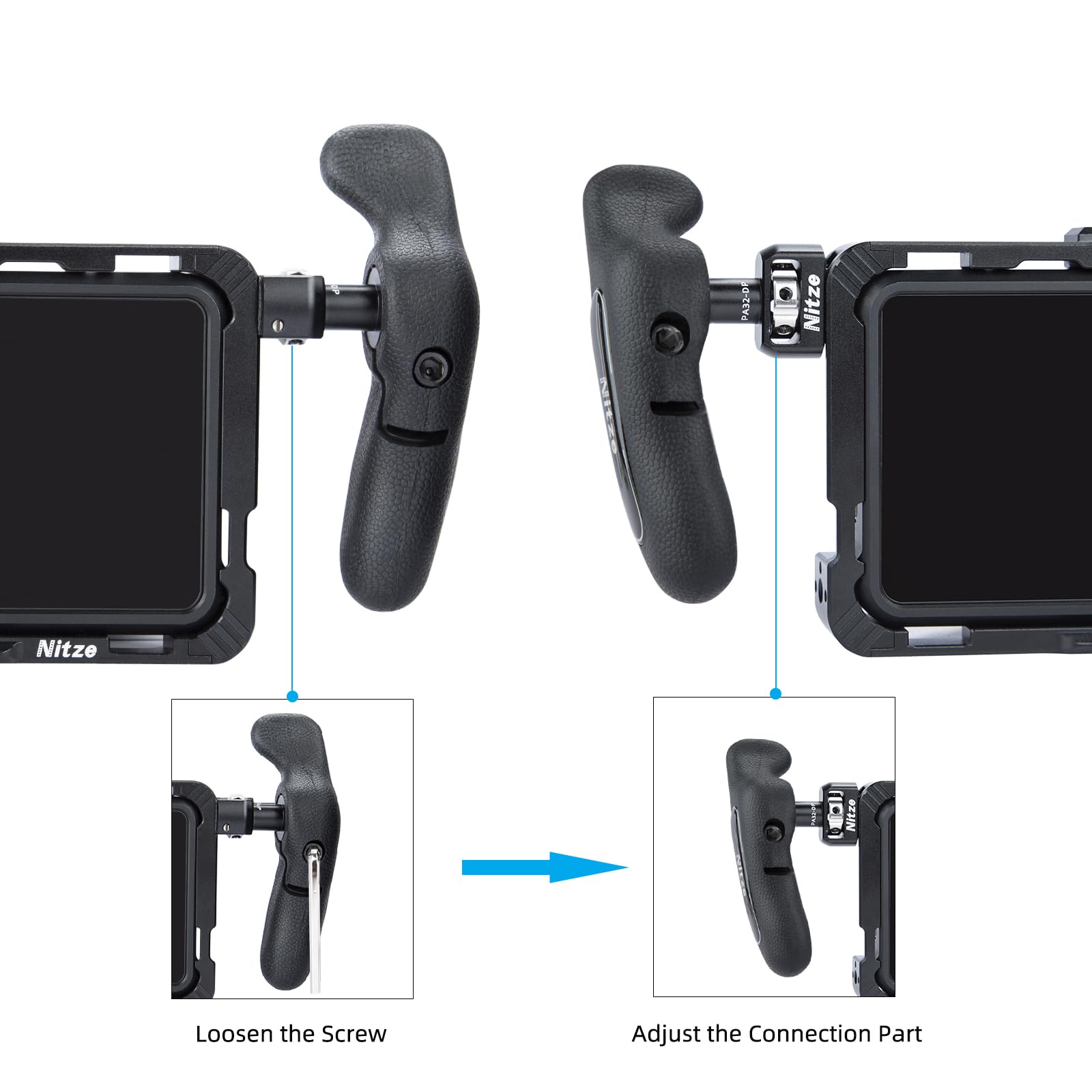 手持ちキット(購入者が決まっています) Amazon.co.jp: Nitze サイドハンドルキット PA32D 1/4インチネジと