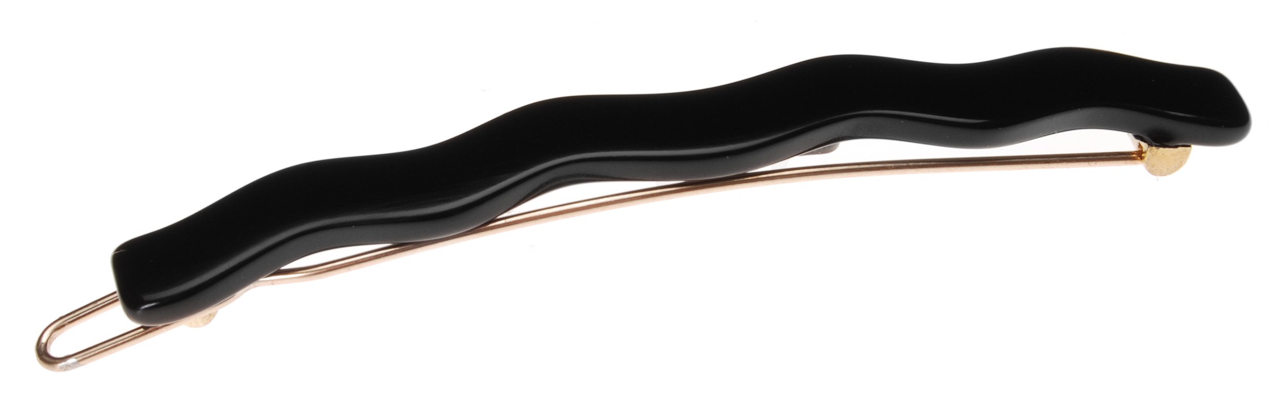 France Luxe(Black) - Wavy Tige Boule Barrette - Black