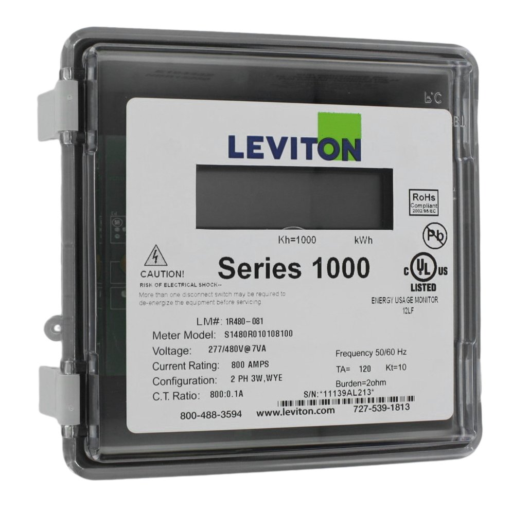 Leviton 1r480-81 double élément au mètre boîtier gris étanche pour courant 800A nominal