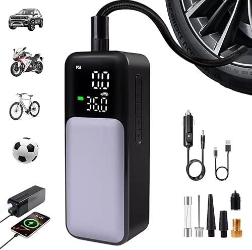 Car Tyre Inflator Air Compressor – Cordless & Portable with