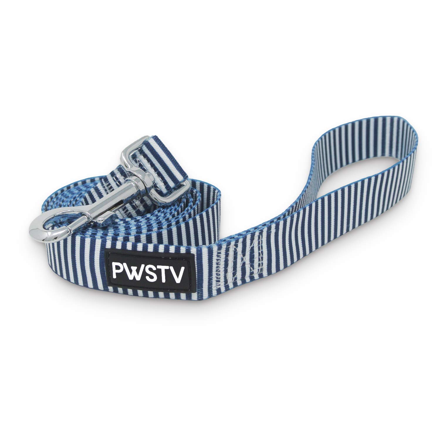 PWSTV Dog Leash by The Pawsitive Co. Buy a Leash. Feed a Dog. Patterned Nylon Puppy and Dog Leashes - 6ft (180cm) - Navy Stripes