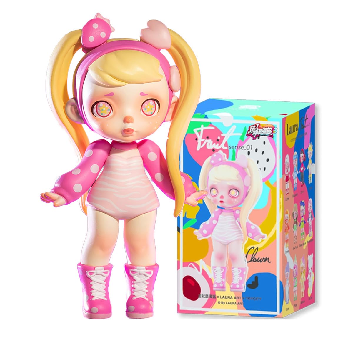 Laura Fruit Blind Box Figures, Mystery Box Random Design Toys Birthday Gifts Christmas Collectible Toy for Desk Accessories, 1PC