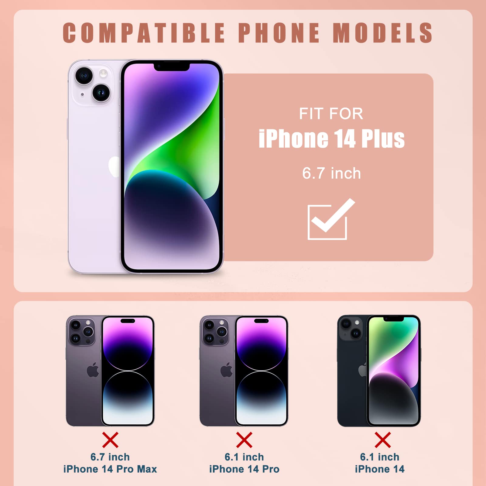 Amazon.co.jp: JoySolar iPhone 14 Plus用 6.7インチ かわいい携帯電話