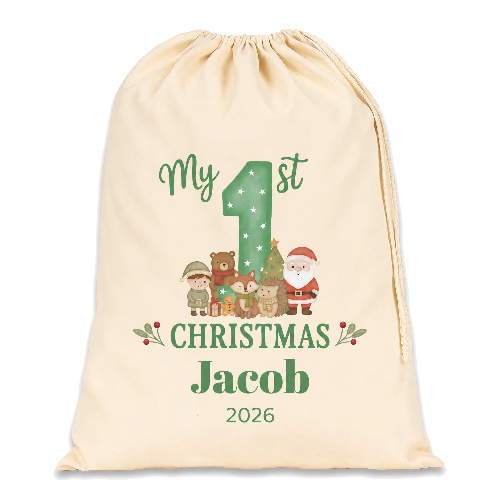 Chicken Craft Personalised Baby's First Sack - Green, Extra Large